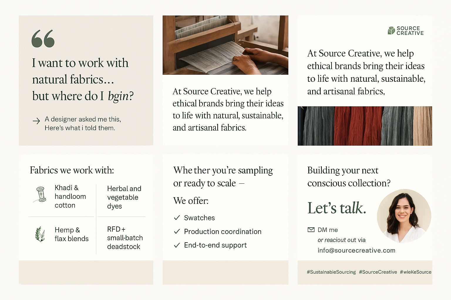 🌿 Introducing Source Creative — Your Partner in Sustainable Fabric Development & Ethical Production