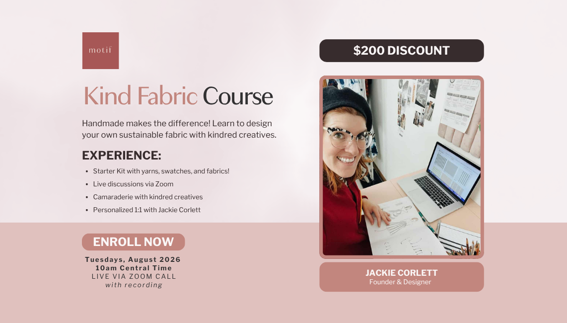 Create your OWN signature handwoven fabric with $200 DISCOUNT!